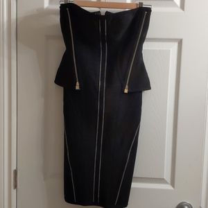 Herve Leger Black Strapless Dress